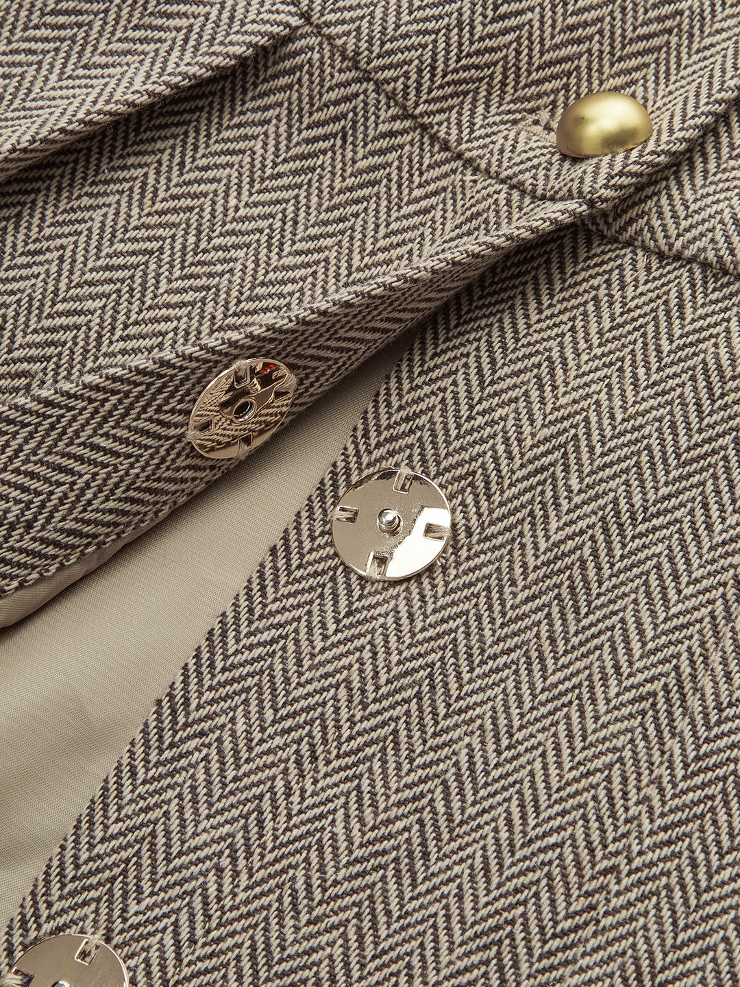 Snap Button Plaid Pleated Mini Dress