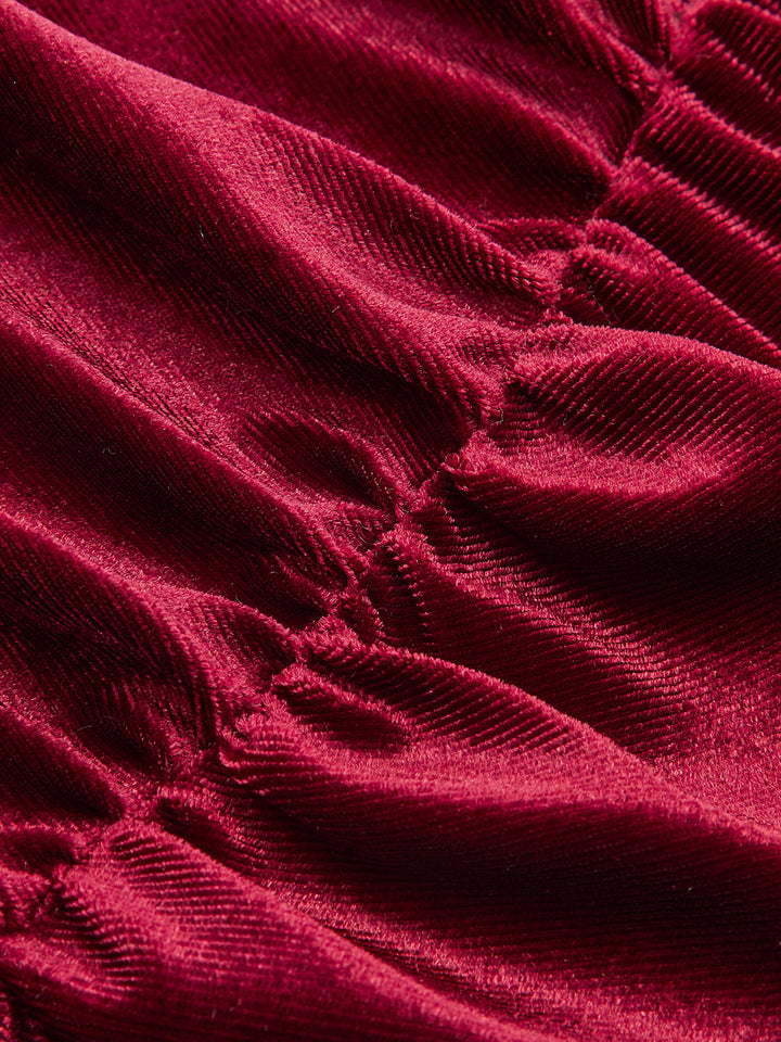 Sleeveless Side Slit Velvet Mock Neck Maxi Dress