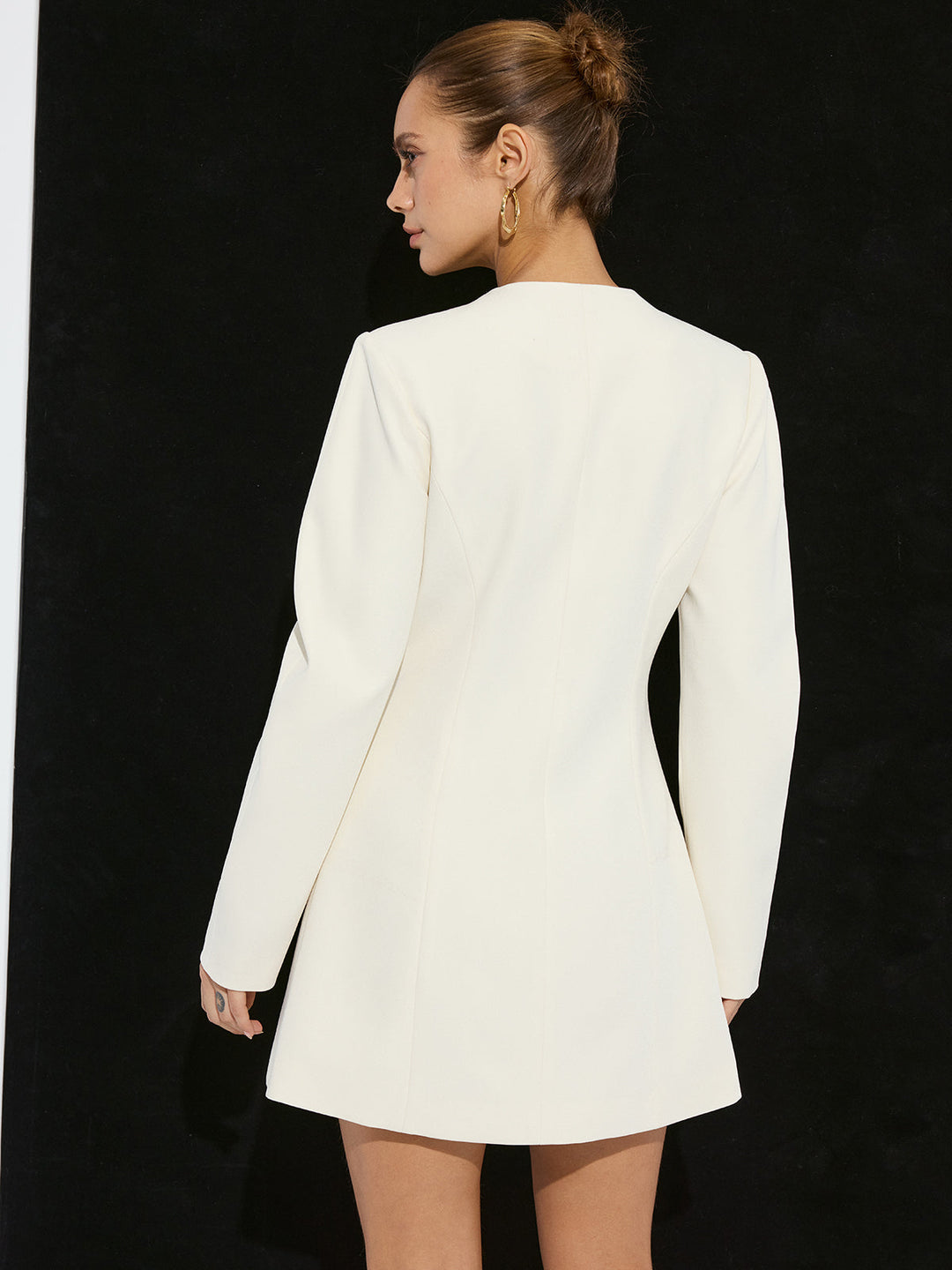 Double-Breasted Mini Blazer Dress