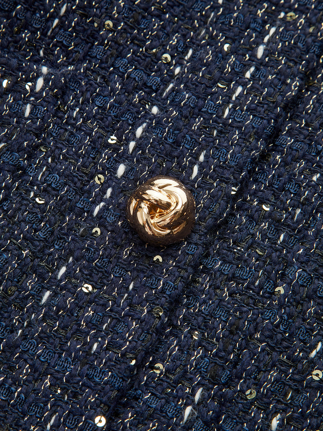 Pleated Hem Panel Tweed Belted Mini Dress